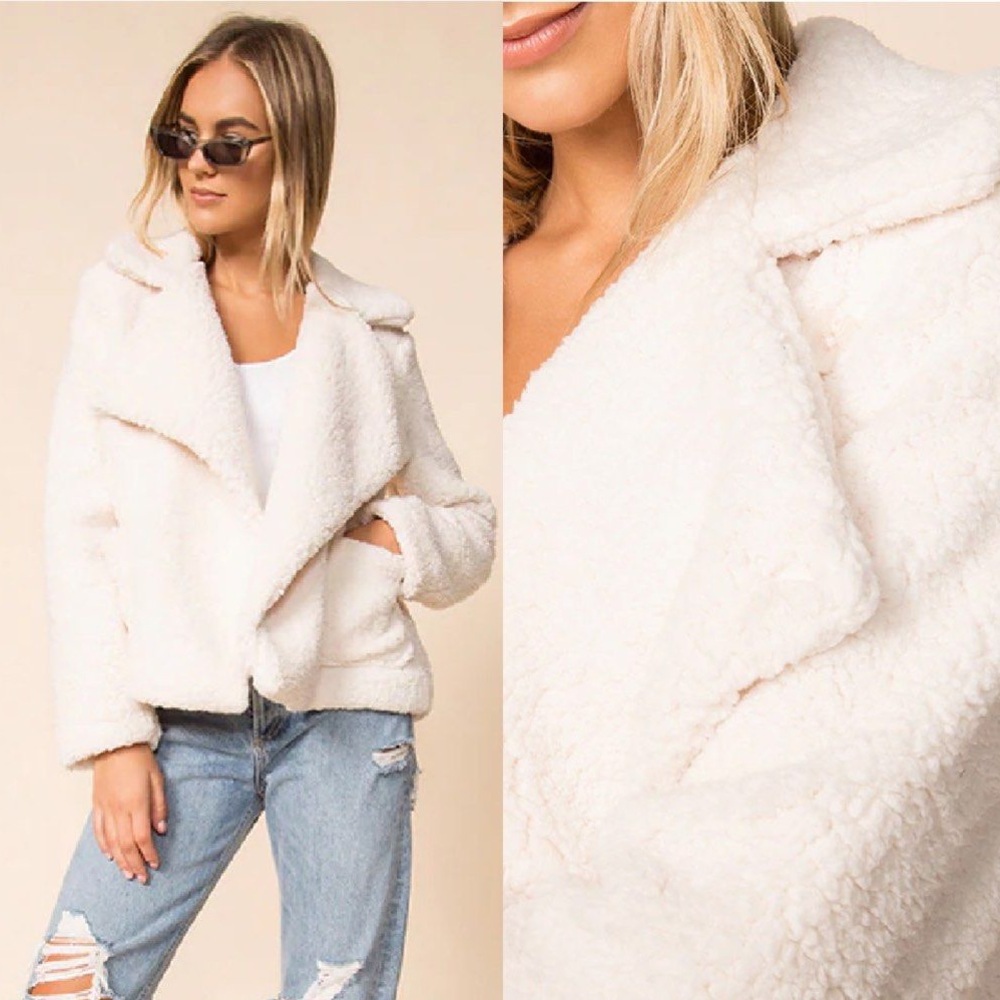 JACK by BB DAKOTA Cozy White Sherpa Jacket. 
New with tags.